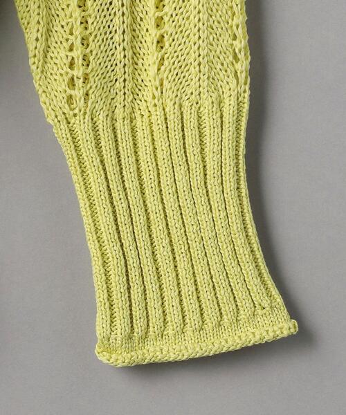 BEAUTY&YOUTH UNITED ARROWS（ビューティーアンドユースユナイテッドアローズ）の「BY クロシェロングスリーブニット（ニット/セーター・レディース・ホワイト/イエロー・FREE）」の6枚目の写真