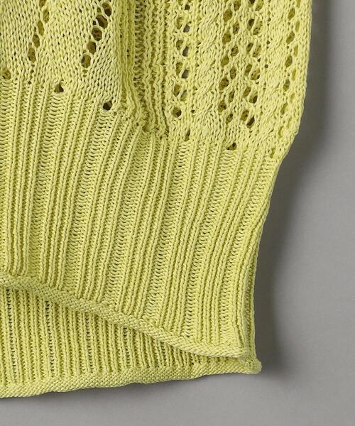 BEAUTY&YOUTH UNITED ARROWS（ビューティーアンドユースユナイテッドアローズ）の「BY クロシェロングスリーブニット（ニット/セーター・レディース・ホワイト/イエロー・FREE）」の4枚目の写真