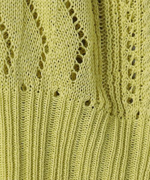BEAUTY&YOUTH UNITED ARROWS（ビューティーアンドユースユナイテッドアローズ）の「BY クロシェロングスリーブニット（ニット/セーター・レディース・ホワイト/イエロー・FREE）」の8枚目の写真
