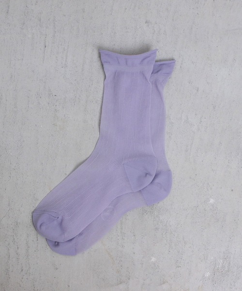 chambre de charme（シャンブルドゥシャーム）の「cdc　すかしリブ編みソックス（ソックス/靴下・レディース・ホワイト/パープル/グリーン・FREE）」の15枚目の写真