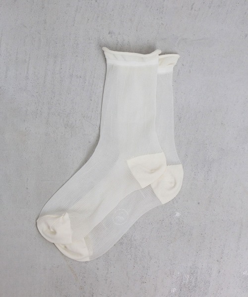 chambre de charme（シャンブルドゥシャーム）の「cdc　すかしリブ編みソックス（ソックス/靴下・レディース・ホワイト/パープル/グリーン・FREE）」の17枚目の写真