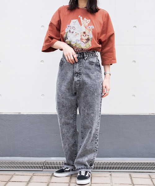 PairPair（ペアペア）の「CATプリントTシャツ(ユニセックス)（Tシャツ/カットソー・レディース・ブラック/アイボリー/ブルー系その他/レッド系その他・FREE）」の16枚目の写真