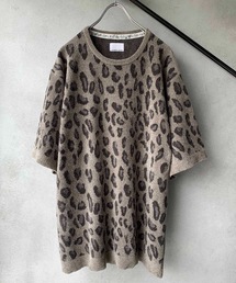 NUMBER (N)INE | 【NUMBER (N)INE】《別注》ヘアリーヤーン レオパードニット クルーネックTシャツ(Tシャツ/カットソー)