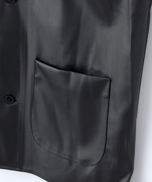 EMMA CLOTHES（エマクローズ）の「シンセティックレザー オーバーサイズ ジレベスト EMMA CLOTHES（ベスト・メンズ・ブラック・FREE）」の15枚目の写真
