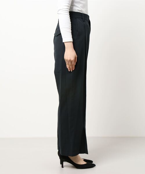 CAPRICIEUX LE'MAGE（カプリシューレマージュ）の「フロントタックパンツ（その他パンツ・レディース・カーキ/ブラック・38/36）」の4枚目の写真