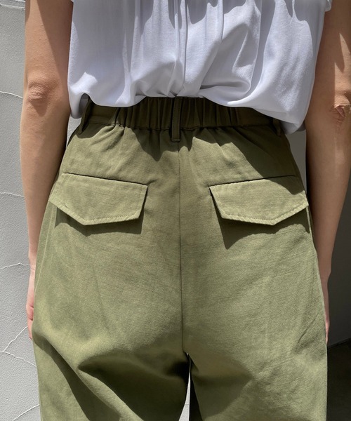 CAPRICIEUX LE'MAGE（カプリシューレマージュ）の「フロントタックパンツ（その他パンツ・レディース・カーキ/ブラック・38/36）」の8枚目の写真