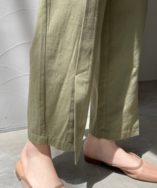 CAPRICIEUX LE'MAGE（カプリシューレマージュ）の「フロントタックパンツ（その他パンツ・レディース・カーキ/ブラック・38/36）」の11枚目の写真