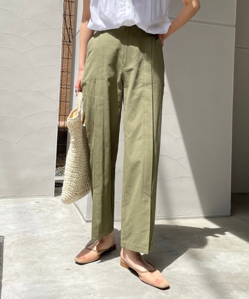 CAPRICIEUX LE'MAGE（カプリシューレマージュ）の「フロントタックパンツ（その他パンツ・レディース・カーキ/ブラック・38/36）」の12枚目の写真