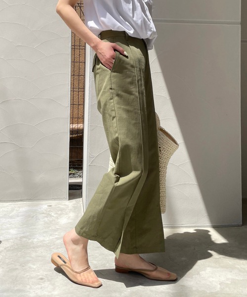 CAPRICIEUX LE'MAGE（カプリシューレマージュ）の「フロントタックパンツ（その他パンツ・レディース・カーキ/ブラック・38/36）」の14枚目の写真