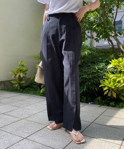 CAPRICIEUX LE'MAGE（カプリシューレマージュ）の「フロントタックパンツ（その他パンツ・レディース・カーキ/ブラック・38/36）」の22枚目の写真