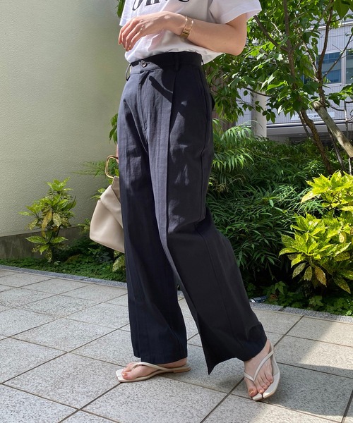 CAPRICIEUX LE'MAGE（カプリシューレマージュ）の「フロントタックパンツ（その他パンツ・レディース・カーキ/ブラック・38/36）」の21枚目の写真