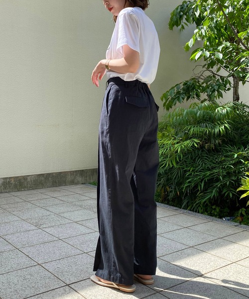 CAPRICIEUX LE'MAGE（カプリシューレマージュ）の「フロントタックパンツ（その他パンツ・レディース・カーキ/ブラック・38/36）」の18枚目の写真