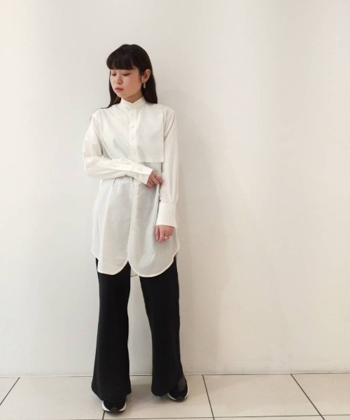 IJIIT&Co.(イジットアンドコー)の「IJIIT&Co. (イジットアンドコー) バンドカラーシャツ/ 5211B40006(シャツ/ブラウス・レディース・ホワイト・FREE)」の5枚目の写真