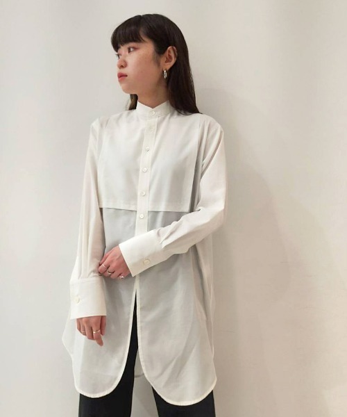 IJIIT&Co.(イジットアンドコー)の「IJIIT&Co. (イジットアンドコー) バンドカラーシャツ/ 5211B40006(シャツ/ブラウス・レディース・ホワイト・FREE)」の18枚目の写真