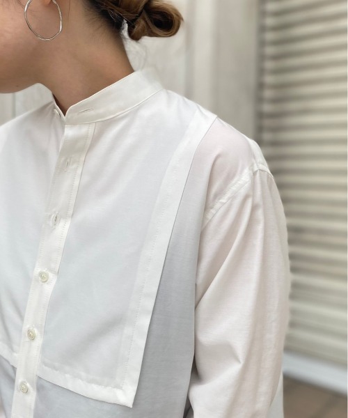 IJIIT&Co.(イジットアンドコー)の「IJIIT&Co. (イジットアンドコー) バンドカラーシャツ/ 5211B40006(シャツ/ブラウス・レディース・ホワイト・FREE)」の21枚目の写真
