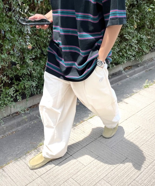 WHO'S WHO gallery（フーズフーギャラリー）の「【KOOKY'N/クーキー】ワイドチノ（チノパンツ・メンズ・ブラック/ベージュ/オフホワイト/インディゴブルー・FREE）」の10枚目の写真