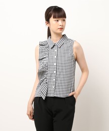 DURAS | アシンメトリーフリルノースリトップ(シャツ/ブラウス)