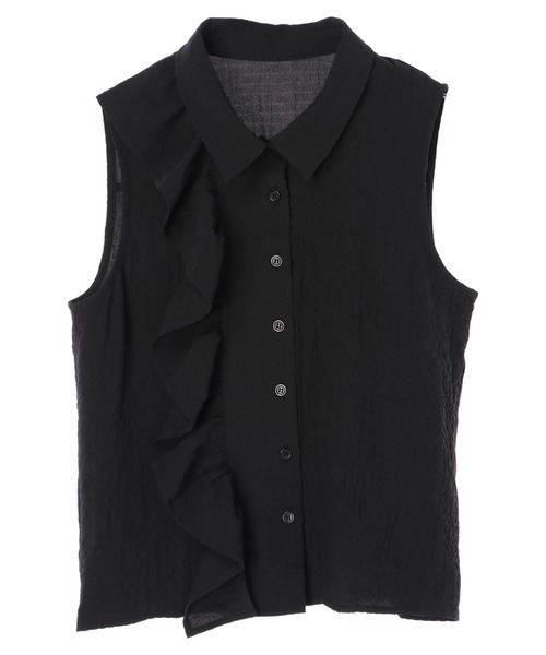 DURAS（デュラス）の「アシンメトリーフリルノースリトップ（シャツ/ブラウス・レディース・ホワイト/ブラック/チェック・FREE）」の13枚目の写真