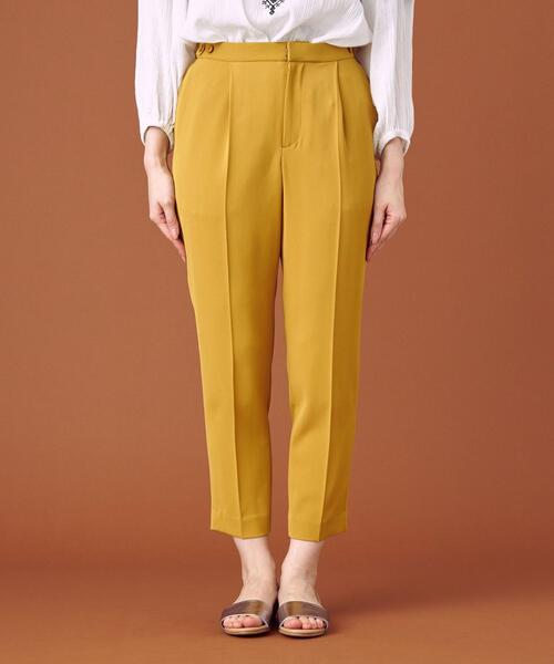 closet story（クローゼットストーリー）の「＜closet story（クローゼットストーリー）＞ サイドアジャスター カラー テーパードパンツ（スラックス・レディース・イエロー/ケリー・FREE）」の3枚目の写真