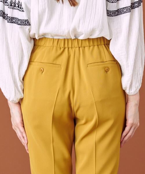 closet story（クローゼットストーリー）の「＜closet story（クローゼットストーリー）＞ サイドアジャスター カラー テーパードパンツ（スラックス・レディース・イエロー/ケリー・FREE）」の8枚目の写真