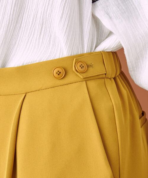 closet story（クローゼットストーリー）の「＜closet story（クローゼットストーリー）＞ サイドアジャスター カラー テーパードパンツ（スラックス・レディース・イエロー/ケリー・FREE）」の10枚目の写真