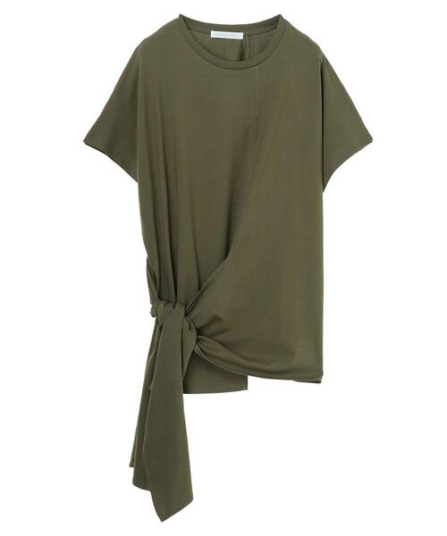 AMERICAN HOLIC（アメリカンホリック）の「リボンディティールカットプルオーバー（Tシャツ/カットソー・レディース・チャコールグレー/オフホワイト/カーキ/キャメル・FREE）」の9枚目の写真