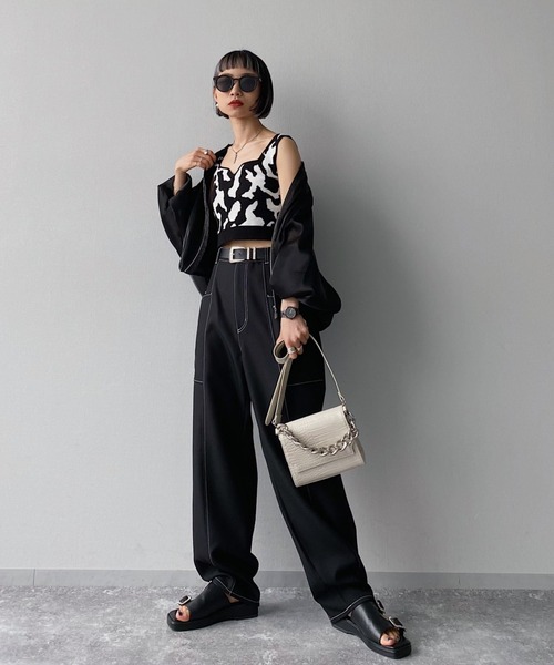 PAGEBOY（ページボーイ）の「【CORE】カウガラビスチェ（その他トップス・レディース・ブラック/ブルー・FREE）」の4枚目の写真