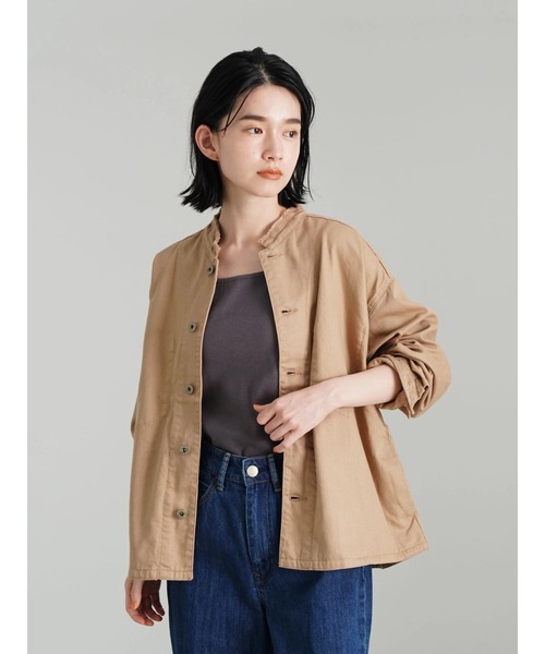 AMERICAN HOLIC（アメリカンホリック）の「CPOスタンドブルゾン（ブルゾン・レディース・ベージュ/カーキ・M/L）」の3枚目の写真