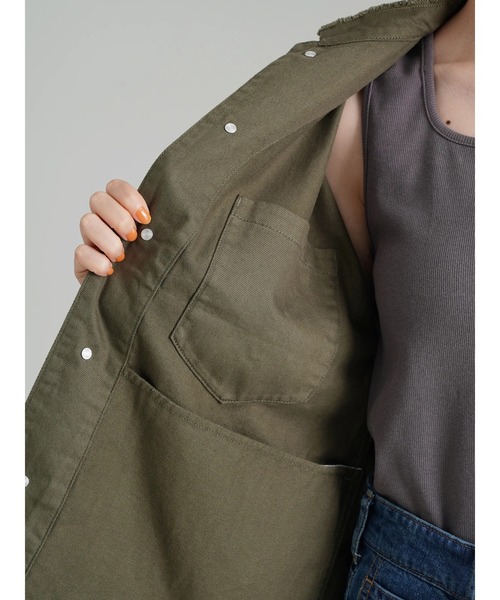 AMERICAN HOLIC（アメリカンホリック）の「CPOスタンドブルゾン（ブルゾン・レディース・ベージュ/カーキ・M/L）」の5枚目の写真