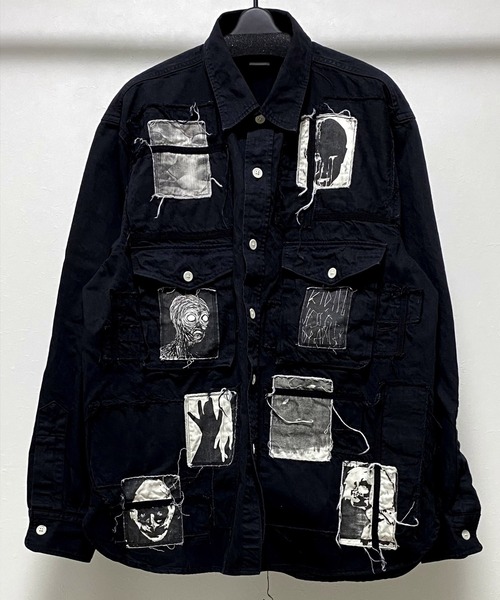 KIDILL（キディル）の「KIDILL × EDWIN Patch Denim Shirts  (KLED20)（シャツ/ブラウス・メンズ・ホワイト/ブラック・44/46）」の5枚目の写真