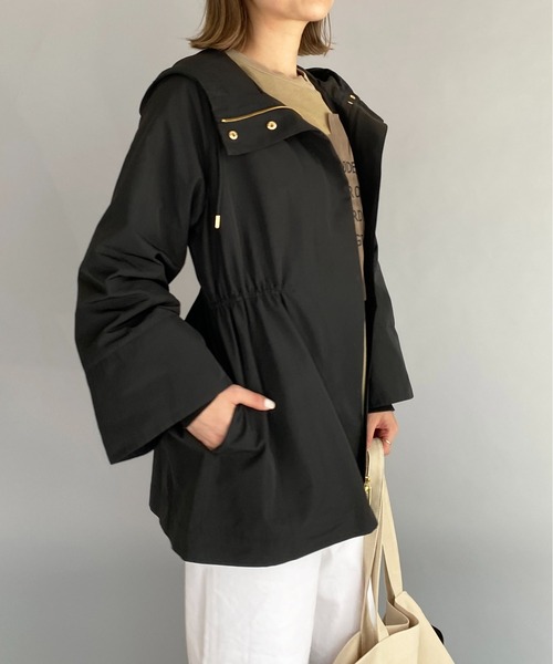 PICCIN（ピッチン）の「ウエストゴム入り袖リブマウンテンパーカー（マウンテンパーカー・レディース・ブラック/ベージュ/グリーン系その他・M）」の18枚目の写真