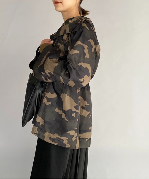 PICCIN（ピッチン）の「ウエストゴム入り袖リブマウンテンパーカー（マウンテンパーカー・レディース・ブラック/ベージュ/グリーン系その他・M）」の14枚目の写真