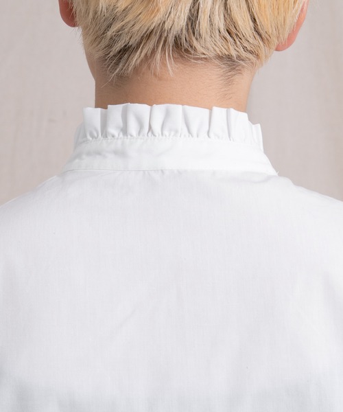 kutir（クティール）の「フリルネックブラウス（シャツ/ブラウス・レディース・ホワイト/ブラック・FREE）」の18枚目の写真