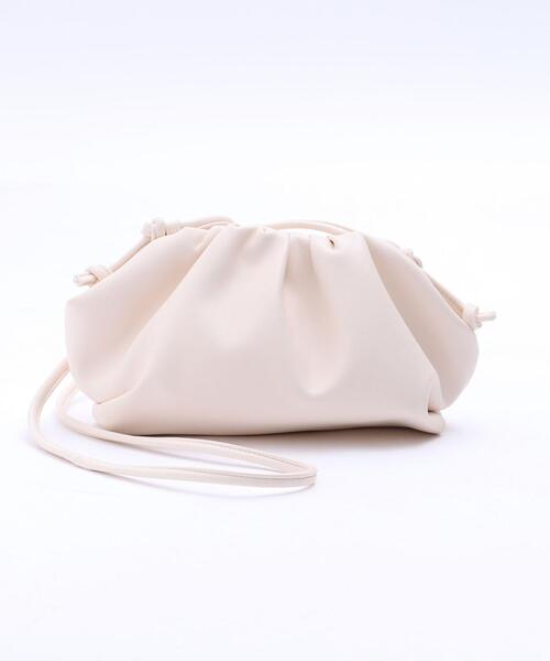 coen(コーエン)の「ガマグチギャザーショルダーバッグ(ショルダーバッグ・レディース・オフホワイト/ブラウン/ブラック・FREE)」の13枚目の写真