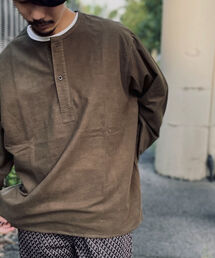 GLOSTER | 【GLOSTER/グロスター】ミリタリースリーピングシャツ ロングスリーブ(Tシャツ/カットソー)