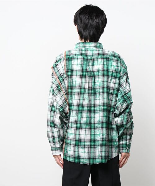 A4A（エーフォーエー）の「A4A/エーフォーエー/切替ネルシャツ（シャツ/ブラウス・メンズ・レッド/グリーン/ブルー・FREE）」の5枚目の写真