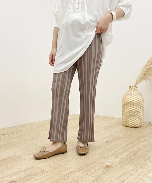 apres jour clair(アプレジュールクレア)の「【apres jour clair】フレアリブニットパンツ【ZOZOTOWN限定アイテム】(その他パンツ・レディース・ブラウン系その他/モカ/グリーン・MEDIUM/SMALL/X-LARGE)」の15枚目の写真