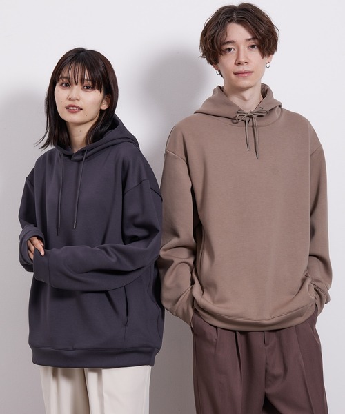 JUNRED（ジュンレッド）の「フライシルケットプルパーカー（パーカー・メンズ・ホワイト/チャコールグレー/キャメル/ピンク・M/L/LL）」の4枚目の写真