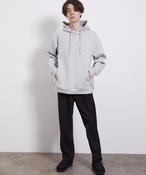 JUNRED（ジュンレッド）の「フライシルケットプルパーカー（パーカー・メンズ・ホワイト/チャコールグレー/キャメル/ピンク・M/L/LL）」の14枚目の写真