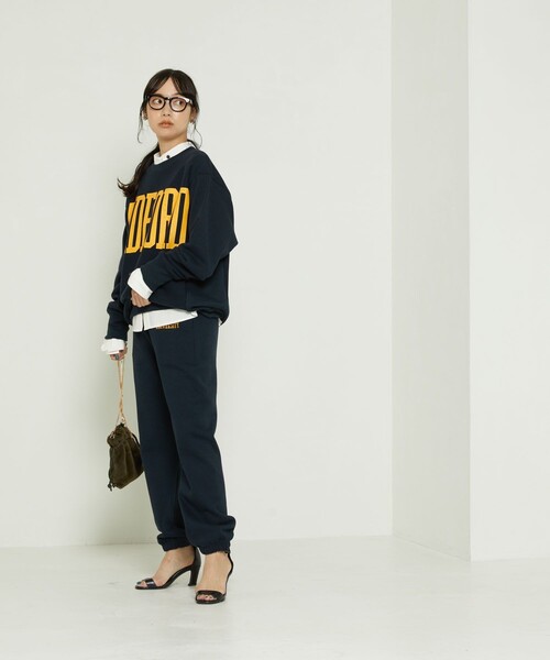 FREAK'S STORE（フリークスストア）の「HEAVYスウェットロゴパンツ（スウェットパンツ・レディース・グリーン/オフホワイト/ライトグレー/インディゴブルー・ﾌﾘ-）」の10枚目の写真