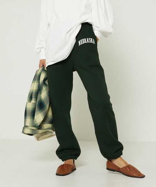 FREAK'S STORE（フリークスストア）の「HEAVYスウェットロゴパンツ（スウェットパンツ・レディース・グリーン/オフホワイト/ライトグレー/インディゴブルー・ﾌﾘ-）」の19枚目の写真