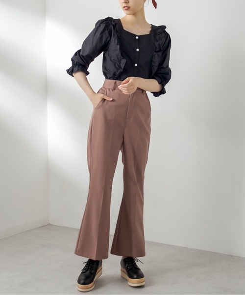 OLIVE des OLIVE（オリーブデオリーブ）の「ダブルソールレースアップシューズ（その他シューズ・レディース・ブラック/ベージュ/オフホワイト・SMALL/MEDIUM/LARGE）」の8枚目の写真