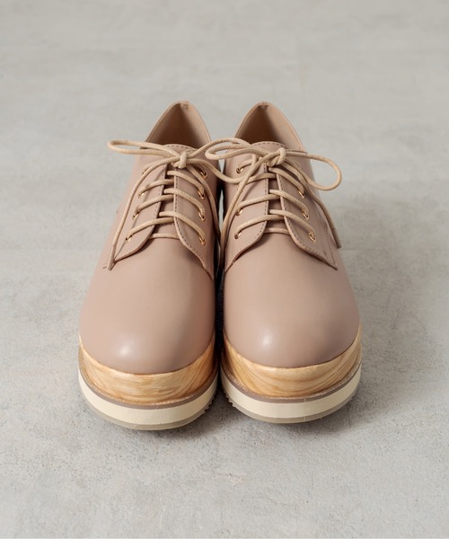 OLIVE des OLIVE（オリーブデオリーブ）の「ダブルソールレースアップシューズ（その他シューズ・レディース・ブラック/ベージュ/オフホワイト・SMALL/MEDIUM/LARGE）」の21枚目の写真
