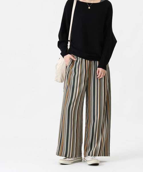 HONEYSUCKLE ROSE（ハニーサックルローズ）の「【HONEYSUCKLE ROSE】柄プリントイージー（その他パンツ・レディース・ブラック×レッド/オレンジ/ダークブラウン/ブラック×ホワイト/ベージュ/グリーン/ホワイト×カーキブラウン/ブラウン・L）」の7枚目の写真