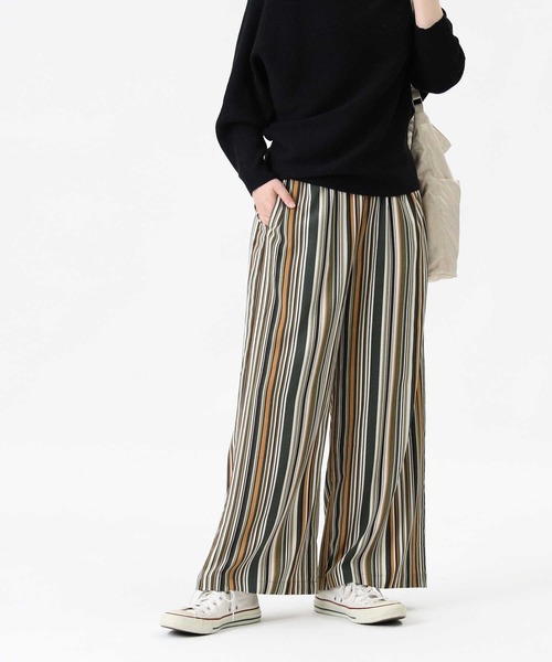 HONEYSUCKLE ROSE（ハニーサックルローズ）の「【HONEYSUCKLE ROSE】柄プリントイージー（その他パンツ・レディース・ブラック×レッド/オレンジ/ダークブラウン/ブラック×ホワイト/ベージュ/グリーン/ホワイト×カーキブラウン/ブラウン・L）」の16枚目の写真