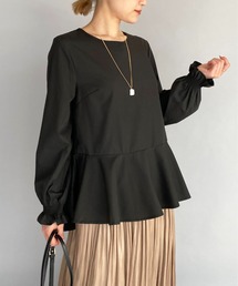 PICCIN | 袖シャーリング裾フレアーブラウス(シャツ/ブラウス)