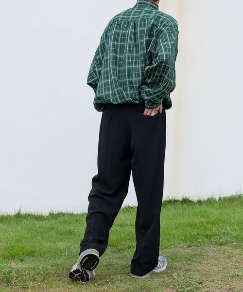kutir(クティール)の「チェックルーズビッグシャツ(シャツ/ブラウス・メンズ・グリーン/ブルー/ブラック・MEDIUM/LARGE)」の16枚目の写真