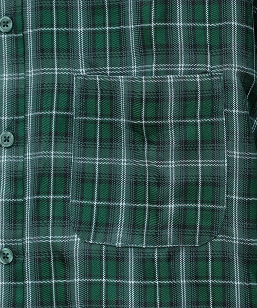 kutir(クティール)の「チェックルーズビッグシャツ(シャツ/ブラウス・メンズ・グリーン/ブルー/ブラック・MEDIUM/LARGE)」の19枚目の写真