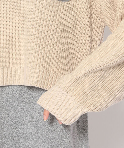 AVIREX（アヴィレックス）の「ニット＆メランジレイヤードワンピースドレス/ KNIT&MELANGE LAYERED ONEPIECE　DRESS（ワンピース・レディース・カーキ/アイボリー・FREE）」の19枚目の写真