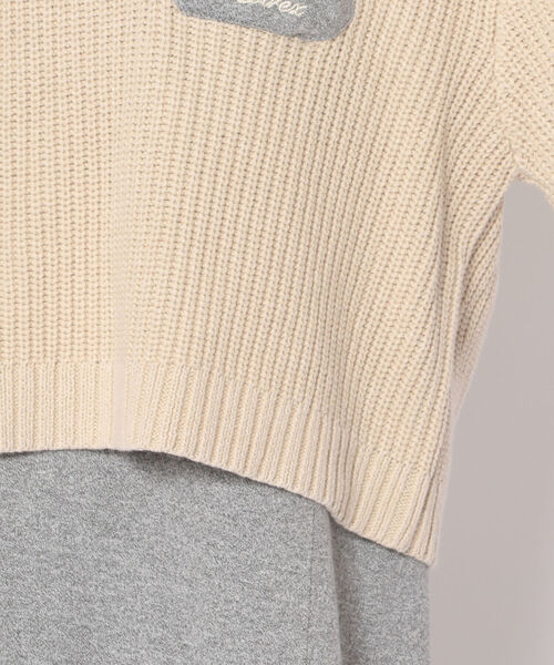 AVIREX（アヴィレックス）の「ニット＆メランジレイヤードワンピースドレス/ KNIT&MELANGE LAYERED ONEPIECE　DRESS（ワンピース・レディース・カーキ/アイボリー・FREE）」の20枚目の写真